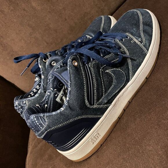 NIKE SB AIR FORCE II LOW QS BINARY BLUE DENIM EAST Tupac Biggie Mens 12 US 46 EU main image 15